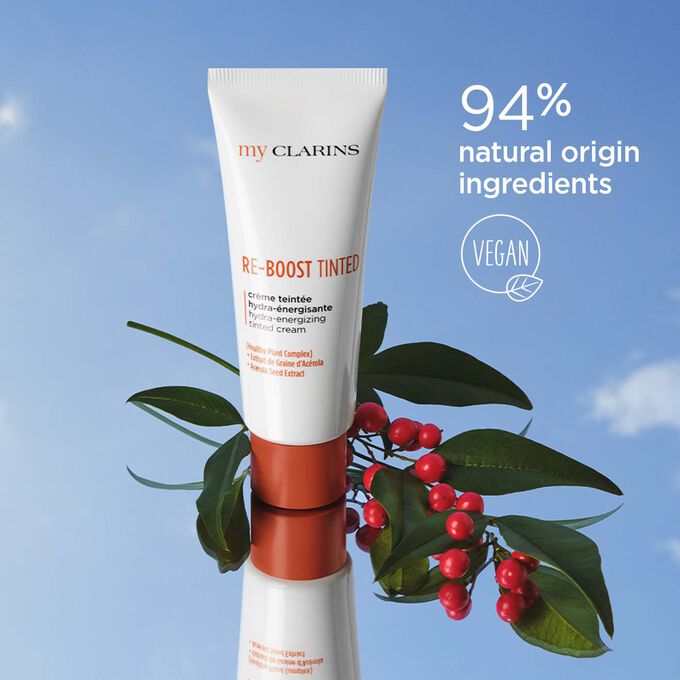 Re-boost hydra-energizing tinted cream vegan and from 94% natural origin ingredients