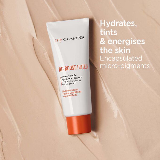 Re-boost hydra-energizing tinted cream on texture that dries up and blemish in hydrates, tints and energizes the skin